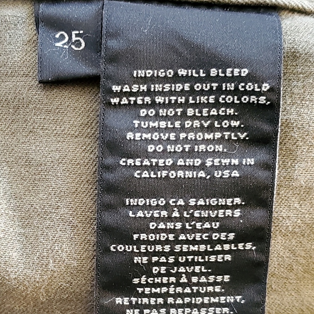 J Brand Olive Colored Cropped Jeans - Picture 5 of 5